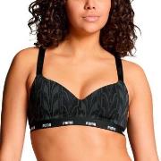 Puma BH Printed Padded Top Svart bomull Small Dam