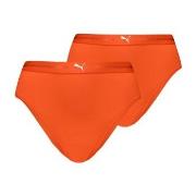 Puma Trosor 2P Women High Waist Brazilian Briefs Orange polyamid Mediu...