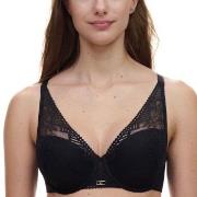 Chantelle BH Origins Lace Lightweight Plunge Bra Svart nylon D 80 Dam
