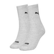 Puma Strumpor 2P Women Logo Crew Socks Grå Strl 35/38 Dam