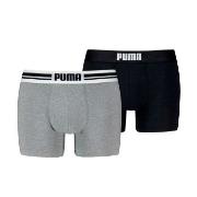 Puma Kalsonger 2P Everyday Placed Logo Boxer Svart/Grå bomull Medium H...