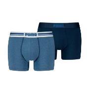 Puma Kalsonger 2P Everyday Placed Logo Boxer Jeansblå bomull Small Her...