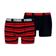 Puma Kalsonger 2P Heritage Stripe Boxer Svart/Röd bomull Small Herr