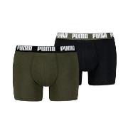 Puma Kalsonger 2P Men Everyday Basic Boxer Svart/Grön bomull X-Large H...