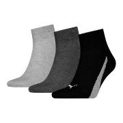 Puma Strumpor 3P Lifestyle Quarter Socks Svart/Grå Strl 35/38