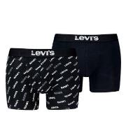 Levis Kalsonger 2P Logo Aop Boxer Brief Svart bomull X-Large Herr