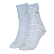 Tommy Hilfiger Strumpor 2P Classic Small Stripe Socks Ljusblå Strl 35/...