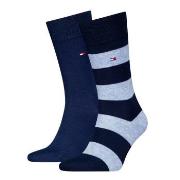 Tommy Hilfiger Strumpor 2P Men Rugby Sock Blå/Ljusblå Strl 43/46 Herr