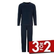 Damella Kurt Long Sleeve Pyjamas Marin bomull X-Large Dam
