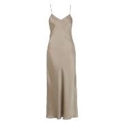 Damella Long Silk Nightdress Svart silke X-Small Dam