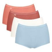 Sloggi Trosor 4P Basic Plus Maxi Panty Blå/Orange bomull 46 Dam