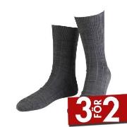 Amanda Christensen Strumpor Grade Wide Rib Ankle Socks Grå Strl 43/46