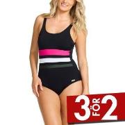 Damella Annabella Chlorine Resistent Swimsuit Svart/Rosa polyester 36 ...