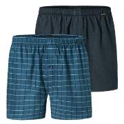 Schiesser Kalsonger 2P Boxershorts multipack Blå bomull Medium Herr