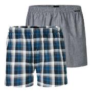Schiesser Kalsonger 2P Boxershorts multipack Grå/Blå bomull XX-Large H...