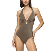 Triumph Midnight Swim OP 01 Swimsuit Khaki B 44 Dam