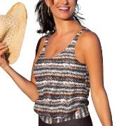 Wiki Puerto Rico Tankini Top Brun mönstrad C/D XL Dam