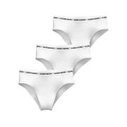 Björn Borg Trosor 3P Logo High Waist Brief Vit bomull X-Small Dam