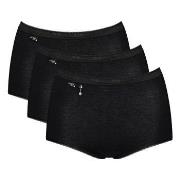 Sloggi Trosor 3P Pearl Maxi Svart bomull 42 Dam