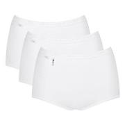 Sloggi Trosor 3P Pearl Maxi Vit bomull 46 Dam