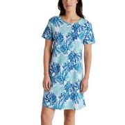 Calida Coastal Dreams Sleepshirt Vit Mönster bomull Small Dam