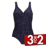 Damella Fiona Swimsuit Pattern Marin/Röd  38 Dam