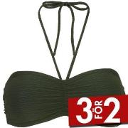 Damella Olivia Textured Padded Bikini Bra Mörkgrön nylon 38 Dam