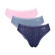 Sloggi Trosor 3P GO Crush High Leg Briefs Rosa/Blå bomull XX-Large Dam