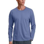 Calida Remix Basic Sleep Long Sleeve Shirt Blå bomull Medium Herr