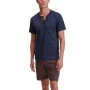 Calida Relax Choice Cotton Short Pyjamas Mörkblå bomull X-Large Herr