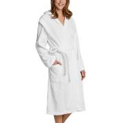 Schiesser Essentials Bathrobe With Hood Vit bomull Medium Dam