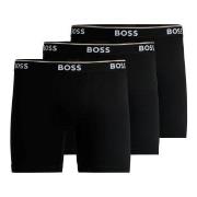 BOSS Kalsonger 3P Power Boxer Brief Long Svart bomull Small Herr