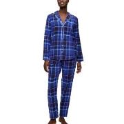Triumph Boyfriend Long Sleeved Pyjama Set Mörkblå bomull 40 Dam