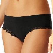 Schiesser Trosor Unique Cotton Lace Brazilian Brief Svart bomull 4XL D...