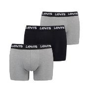 Levis Kalsonger 3P Repeat Logo Boxer Brief Multi Svart/Grå bomull Medi...