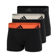 adidas Kalsonger 3P Active Flex Cotton Trunk Orange/Svart bomull Large...
