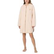 DKNY Chill In Style Hooded Zipe Robe Beige polyester Small Dam