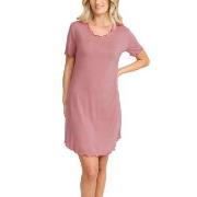 Damella Bamboo Plain Short Sleeve Nightdress Rosa Bambu Large Dam