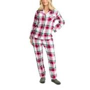 Damella Cotton Flannel Pyjamas Röd/Grön bomull X-Large Dam