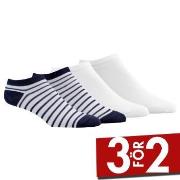 Damella Strumpor 4P Ankle Socks Vit/Marin Strl 35/38 Dam