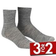Damella Strumpor 2P Thin Wool Socks Ljusgrå Strl 35/38 Dam