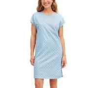 Calida Lovely Nights Short Sleeve Nightdress Blå Mönstrad bomull Small...