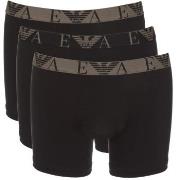 Armani Cotton Boxers Kalsonger 3P Svart bomull XX-Large Herr