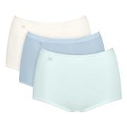 Sloggi Trosor 3P Basic Plus Maxi Colored Grå bomull 48 Dam