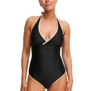 Swegmark Haiti Halterneck Swimsuit Svart m Beige D/E 40 Dam