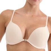 Triumph BH Pure Micro Push Up Bra With Front Closure Beige D 80 Dam
