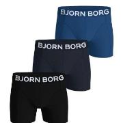 Björn Borg Kalsonger 3P Organic Cotton stretch Boxer Svart/Blå Large H...