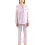 Esprit Calista Flannel Pyjamas Set Vit/Rosa bomull 40 Dam