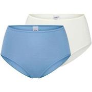 Schiesser Trosor 2P Modal Essentials Midi Slips Vit/Blå modal 44 Dam