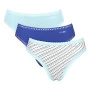 Sloggi Trosor 3P GO Crush High Leg Briefs Blå Mönstrad bomull Small Da...